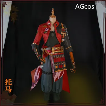 AGCOS המשחק Genshin השפעה Inazuma Thoma Cosplay תלבושות זכר חג המולד סטים של תלבושות עליון+מכנסיים