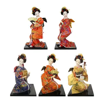12inch קימונו יפני גיישה בובות חינם עומד פסל פסלים בשביל תפאורה