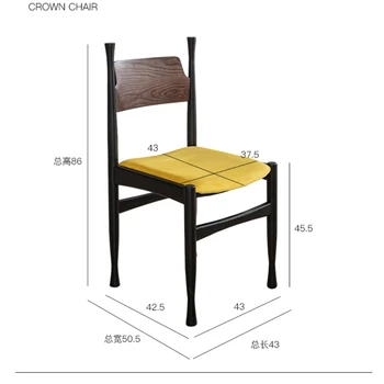 XL האוכל הכיסא הצרפתי פשטות כסא עץ מלא אמצע העתיקה הכסא בבית הכסא