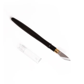 1pcs עץ אלגום להתמודד עם חלול סכין גילוף סכין Diy עבודת יד עור סכין חיתוך עקומת חיתוך סכין.