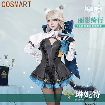 COSMART Genshin השפעה לינט קוסם המשחק חליפה אלגנטית יפה Cosplay תלבושות ליל כל הקדושים משחק תפקידים תלבושת נשים XS-3XL