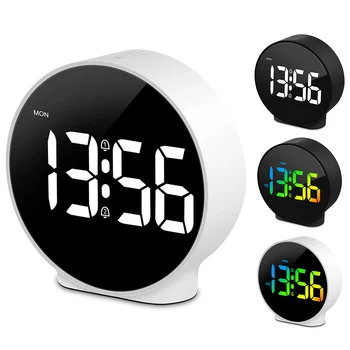 דיגיטלי שעון מעורר 3 רמת הבהירות חשמלי שעון מעורר 5min נודניק עם צבעוניות ספרות עבור חדרי שינה ליד המיטה שולחן מדף
