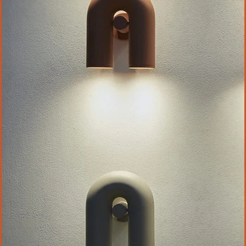 מינימליסטי יצירתי LED ליד המיטה מנורת הקריאה פשוט אישיות הסלון רקע קיר צינור מים מנורת קיר