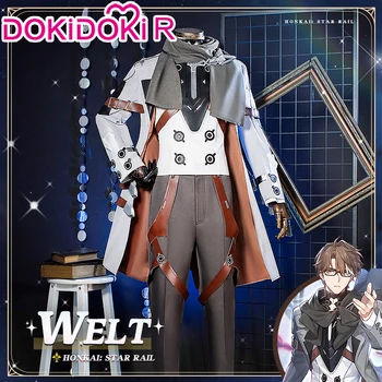 במלאי Welt Cosplay תלבושות משחק Honkai: כוכב רכבת Cosplay【XS-2XL】DokiDoki-R כחול גברים תחפושות קוספליי Welt הפאה בתוספת גודל