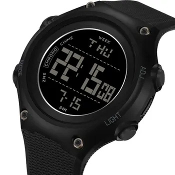 אופנה חיצוני ספורט שעון גברים תכליתי שעונים לבנים שעון מעורר 5Bar דיגיטלית עמיד למים צבאי לצפות רלו גבר
