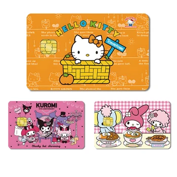 Sanrio כרטיס מדבקה של הלו קיטי מלודי Cinnamoroll אוסף כרטיס אשראי מטרו ארוחה כרטיס מדבקות עמיד למים קישוט מתנה