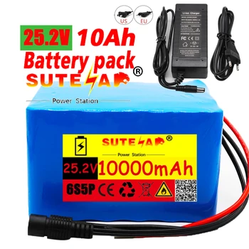 25.2 V 10Ah 6S5P 18650 li-ion battery pack 25.2 v 10000mAh אופניים חשמליים ממונעים /חשמליים/סוללת ליתיום ion battery pack+2A