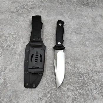 G10 להתמודד להב הסכין DC53 להב פלדה ישר, סכין עם נדן קמפינג הגנה עצמית, ציד כלי