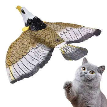 חשמלי קול ציפור חתול צעצוע אינטראקטיבי לחתול צעצוע מציאותי נשר/תוכי עיצוב צורה טיסה אינטראקטיבי לחתול צעצוע תלוי טיזר