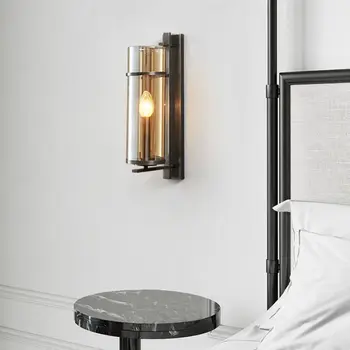 נורדי השינה אמבטיה עיצוב הבית מנורת קיר Led המודרני מראה הסלון לצד המיטה-תאורה זכוכית אהיל אואן LYCA