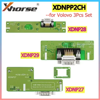 Xhorse XDNPP2CH מתאמי הלחמה-בחינם-Volovo 3Pcs להגדיר XDNP27 XDNP28 XDNP29 על VVDI מיני פרוג, מפתח כלי פלוס