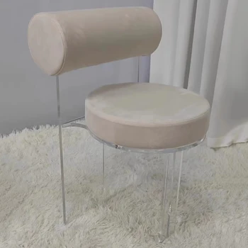 מעצב האוכל בסלון כסא אקרילי קריאה להירגע הנורדית המודרנית כיסא פנוי קומה Fauteuil שקוף טרקלין רהיטים