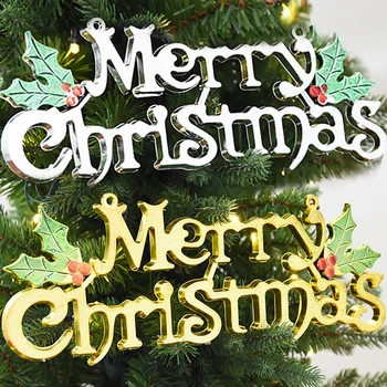 חג שמח המכתב תלוי שלט עץ חג המולד הדלת חלון תליון רישום קישוטים עבור מסיבת שנה חדשה קישוט הבית אספקה