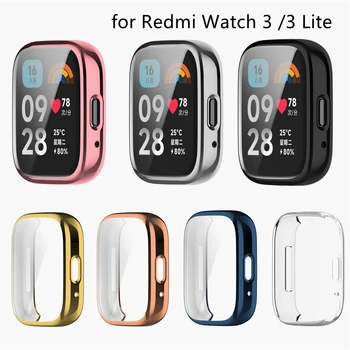 מלא Case כיסוי עבור Redmi לצפות 3/ 3 Lite/ 3 פעיל כיסוי מגן Shell רך TPU מקרה מגן מסך עבור Redmi Watch3 3Lite