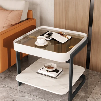 במסדרון נייד, שולחן צד הספה זכוכית נמוכה שולחן קטן, שולחן צד מרכז תה קפה Mesas דה Centro פארא סאלה ריהוט יוקרה