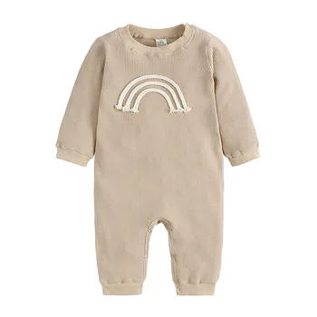 שרוול ארוך לילדים סרבלים תינוק בנים בנות Rompers כותנה לסרוג התינוק בגדים.