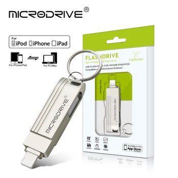 OTG USB 3.0 Flash Drive עט ברק עבור iPhone /iPad 64GB 256GB 512GB 2 ב 1 Pendrive מקל זיכרון USB 3.0