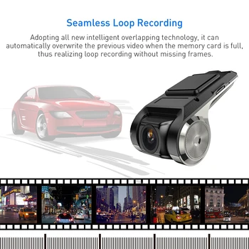 DVR לרכב מקף מצלמת Full HD 1080P Dash Cam עבור ה-DVD אנדרואיד נגן התובע המחוזי LDWS יחידת ניווט אוטומטי קול אודיו וידאו הקלטה