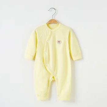 התינוק סרבל היילוד בגדים חום עם שרוולים ארוך זוחל בגדים עבור בנים ובנות כותנה טהורה ללא עצמות