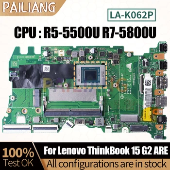 עבור Lenovo ThinkBook 15 G2 הם המחברת Mainboard נייד 5B21B90106 לה-K062P R5-5500U R7-5800U לוח אם מלאה נבדק