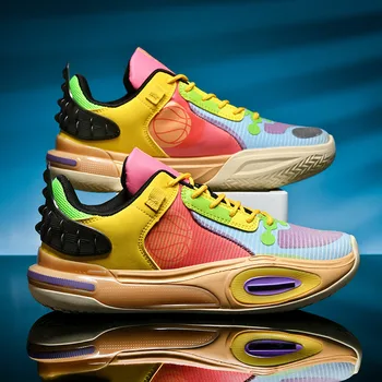 2023 אופנה צבעוני של גברים נעלי כדורסל איכותי כרית כדורסל נעלי ספורט לגברים, נשים נעלי טניס דה basquete