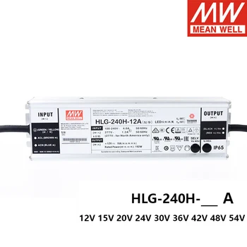 טוב LED אספקת חשמל HLG-240H סוג נהג מתכוונן LED 12V 15V 24V 30V 36V 42V 48V 54V אטימות IP65 שנאי