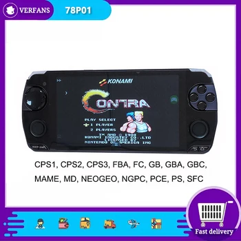 78P01 תצוגת IPS PSP טלפון קלאסיקות כף יד קונסולת משחק נוסטלגי GBA נס FC CP1 2 MD קונסולת המשחקים עם 2G GSM 3G WCDMA