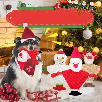חג המולד כלב צעצועים אינטראקטיביים ביס עמיד ללעוס צעצועים הכלב המצפצף ללעוס שן צעצוע עמיד בקיעת שיניים ללעוס צעצועים חיות מחמד אספקה
