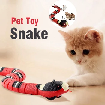 לשחק כלבים טעינת המשחק צעצועים חישה צעצועים חכמים צעצוע נחש חתול אינטראקטיבי אוטומטי אביזרים צעצועים חתלתול חיות מחמד חתולים