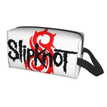 רוק כבד רוק Slipknots תיק איפור לנשים נסיעות קוסמטיים ארגונית אופנה אחסון רחצה שקיות
