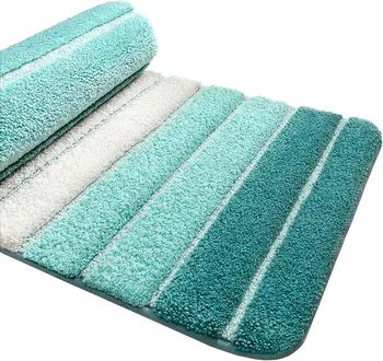 דקסי האמבטיה שטיח רך ועבה מיקרופייבר האמבטיה שטיח Slip שאינם סופג פסים העיצוב מקלחת שטיח
