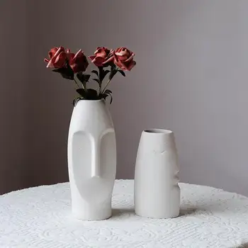 עיצוב הבית מופשט הפנים אגרטל פנים מודרני שולחן, קישוט קרמיקה אמנות קישוט הגן סידור פרחים באגרטל.