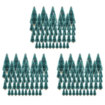 150PCS מיניאטורי עץ חג המולד מלאכותי קטן שלג, כפור, עצי אורן, עצי חג המולד DIY המפלגה קישוט אמנות