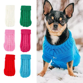 חורף חם כלב סוודרים רכים סוודר סוודר סרוג מחמד בגדים קטן, בינוני, כלבים חתולים, כלבלב צ ' יוואווה Yorkies תלבושת