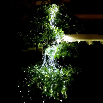 100/200 LED אורות פיות 8 אור במצב מפל השמש עץ חג המולד עיצוב המסיבה