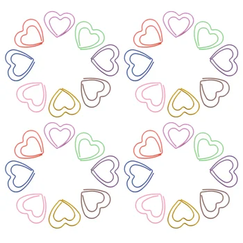 אוהבת נייר קליפ לב בצורת לב, בצורת רב-צבע משק הבית מתכננת מקסים המשרד אספקת קובץ הצבע תיקיות